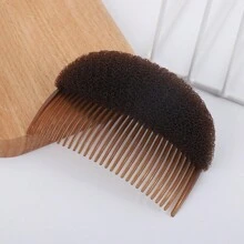 1PC Hair Comb Bun Chignon Padded Comb Invisible Hair Comb Pin Hair Styling Pins Women Women Hair Accessories, oddychająca poduszka Hair Applicator Root Fluffy Hair Clip On Both Sides Heighting Invisible Sponge Back Head Hair Comb Sponge BB Hair Clip Headpiece