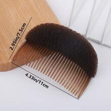 1PC Hair Comb Bun Chignon Padded Comb Invisible Hair Comb Pin Hair Styling Pins Women Women Hair Accessories, oddychająca poduszka Hair Applicator Root Fluffy Hair Clip On Both Sides Heighting Invisible Sponge Back Head Hair Comb Sponge BB Hair Clip Headpiece