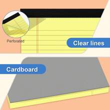 2入組黃色法律便條紙,美式格線記事本a4筆記本,適用於策劃 - 黃色 - 查看 3