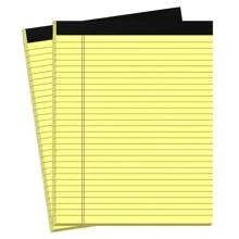 2入組黃色法律便條紙,美式格線記事本a4筆記本,適用於策劃 - 黃色 - 查看 5