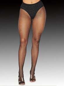 3pairs/Set Colored Rhinestone Fishnet Pantyhose