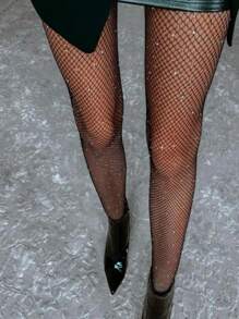 3pairs/Set Colored Rhinestone Fishnet Pantyhose