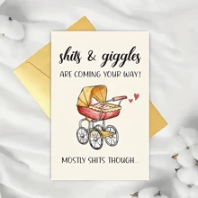 1pc, Thiệp chúc mừng mới đáng yêu, Dành cho bạn bè, Dành cho con trai, Dành cho con gái Thiệp mới vui nhộn, Vật dụng cho doanh nghiệp nhỏ, Thiệp cảm ơn, Quà tặng sinh nhật, Thiệp, Mặt hàng khác thường, Thẻ quà tặng, Giáng sinh - Màu vàng - Xem 5