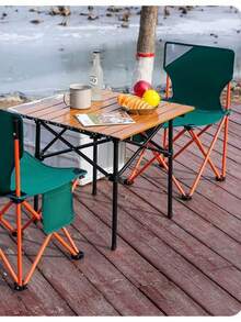 Outdoor Camping Folding Table Portable Chicken Rolls Table Camping Barbecue Picnic Table Stall Table Folding Table - Multicolor - View 2