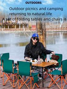 Outdoor Camping Folding Table Portable Chicken Rolls Table Camping Barbecue Picnic Table Stall Table Folding Table - Multicolor - View 1