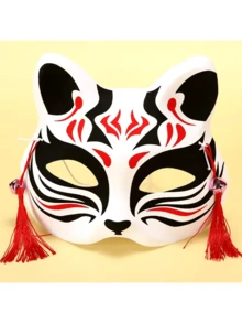 Half Face Cat/Full Face Cat/Fox Performance Mask (Bell Color Random) - Multicolor - View 4