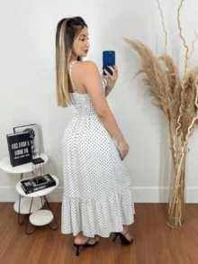 Women Dresses - 白色 - 查看 2