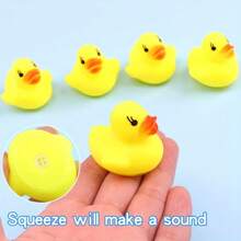 HayZBao 1set Baby Bath Swimming Set - Little Yellow Duck Water Toys For Kids - Fun Swimming Ring For Children's Water Park Play - Red and White - View 6