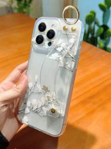 Flower Phone Case Transparent Space Case Phone Bumper Protective Cover, Compatible With IPhone Apple Waterproof Shockproof Anti-Fall Scratch Resistant - Multicolor - View 4