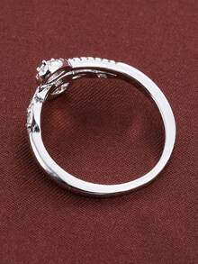 1 件橄欖樹枝形戒指,適合少女,個性化設計,附水鑽 - 彩色 - 查看 5