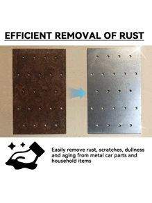 Rayhong Rust Remover, Multi-Purpose Metal Polishing And Refurbishing Agent For Automotive Wheel Rims, Paints And Rust Stains Removal - Black - View 4