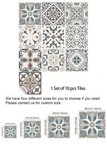 10/20张曼陀罗图案防水PVC地板砖贴纸 - 彩色 - 查看 2