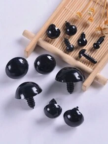 50件/套DIY娃娃眼球黑眼圈塑料玩具工艺品用品缝纫制作工艺品材料DIY服装缝纫面料 - 黑色 - 查看 2