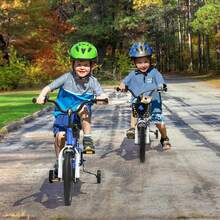 Prorider 14'' Kid's Bike With Removable Training Wheels & Basket For 3-5 Years Old Blue/White/Skyblue/Red - 藍色 - 查看 4