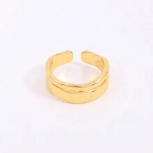 1 Miếng Nam Hợp kim Đơn giản Đúng mốt Mở Vòng tròn - Vàng - Xem 1