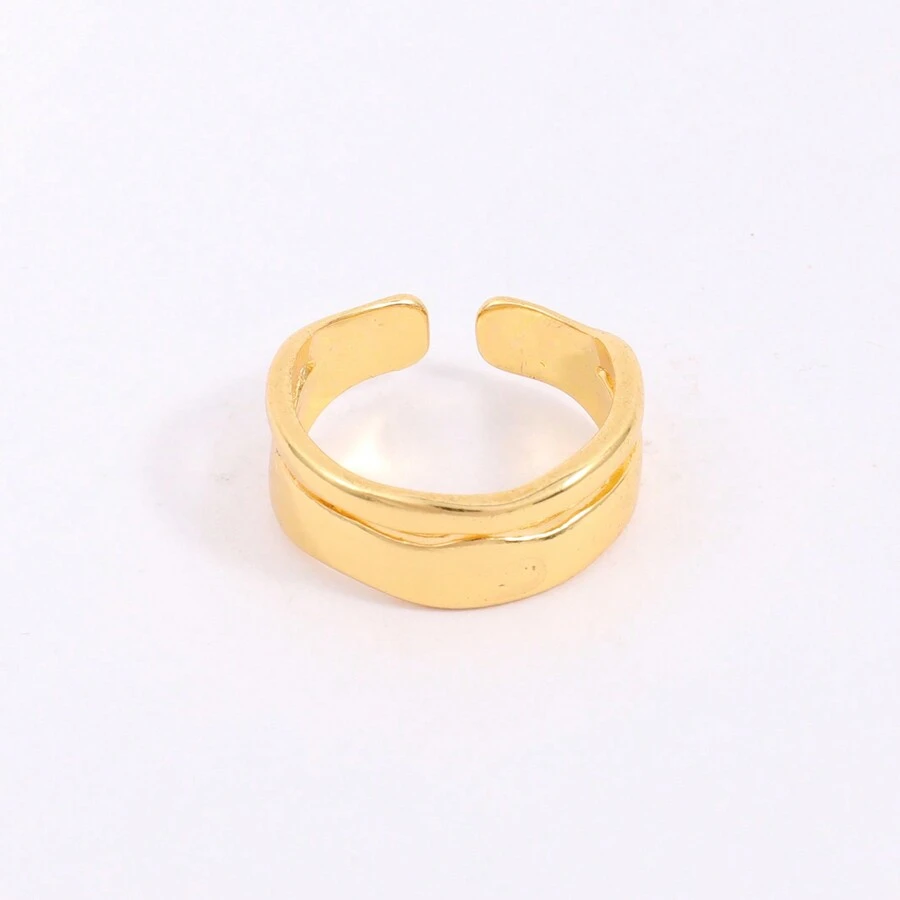 1 Miếng Nam Hợp kim Đơn giản Đúng mốt Mở Vòng tròn - Vàng - Xem 1