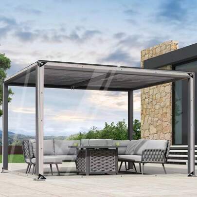 1pc, With DrawstringClear Waterproof Tarpaulin Transparent Tarp Canopy Awnings Winter Plants Cover Greenhouse Film Tarp, Waterproof Tarpaulin, Clear Plastic Tarpaulin, Dustproof, Rainproof, UV Resistant Garden Coverage