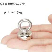 Super Strong Fishing Magnet Heavy Duty Powerful Neodymium Magnet N52 With Countersunk Hole Eyebolt For Salvage Magnetic Pot Salvage Rope - Silver - View 11