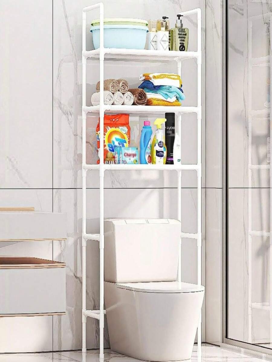 Mueble Plástico Organizador De Baño Rack Ligero - Blanco - Ver 1