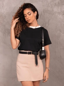 Women Blouses - cuello blanco negro - Ver 2