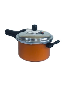Panela de Pressão Antiaderente 2,5 Litros Fechamento Externo Resistente Teflon Bronze - Bronze - Visão 3