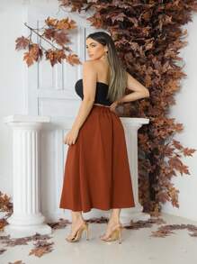 Women Skirts - Burdeos - Ver 4