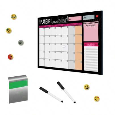 Planner Mensal Quadro Organizador Organização Lousa Magnético