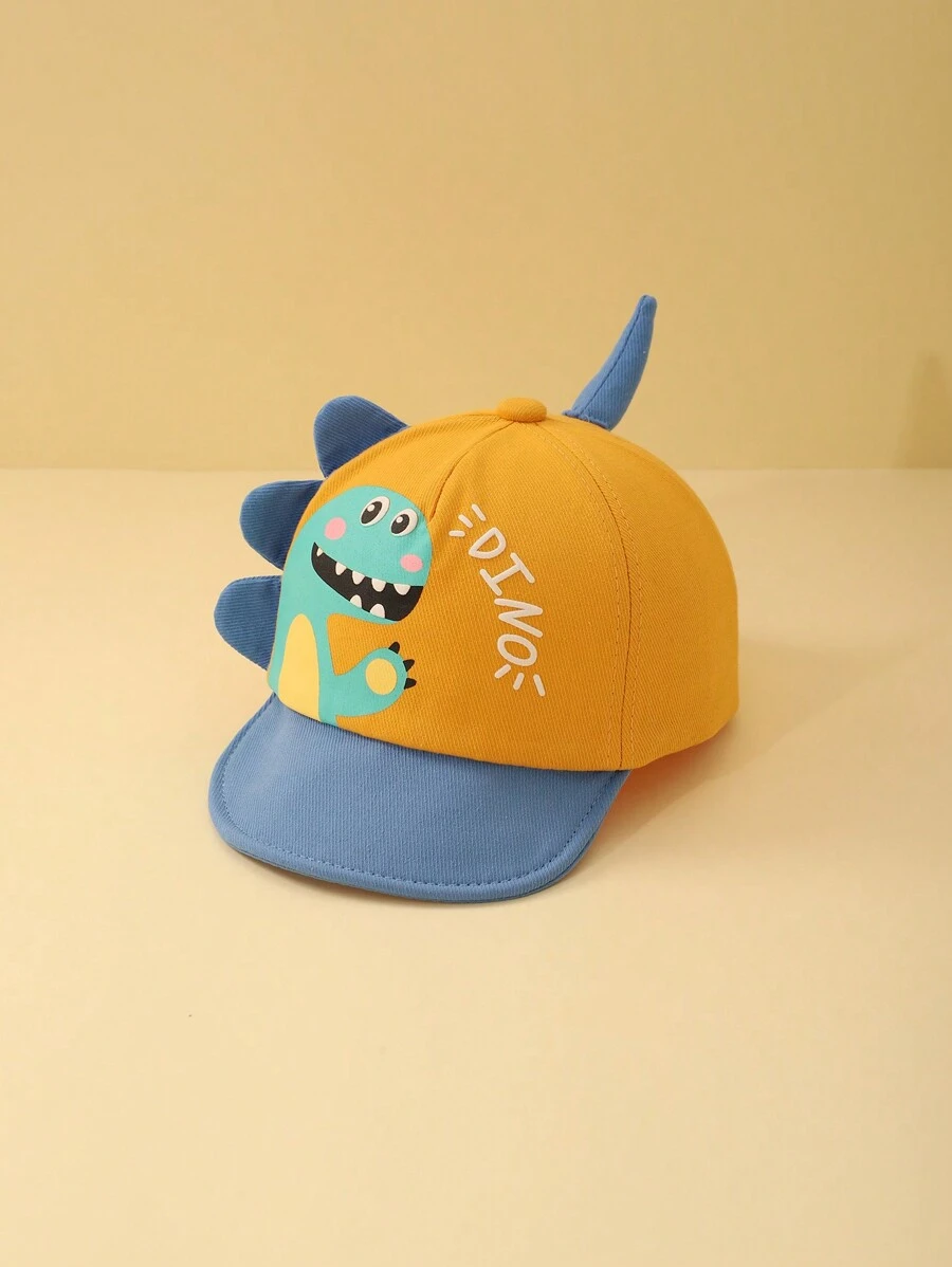 1頂嬰幼兒恐龍造型防曬棒球帽,適用於春夏秋季 - 彩色 - 查看 1