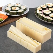 1 Set Sushi Mold Tools Kit, 3pcs Rice Roll Mold, Seaweed Roll Making Tools, Including Round, Heart, Square Sushi Mold