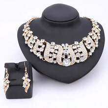 Cô dâu Pha lê Dây chuyền & Hoa tai Bộ Đối với phụ nữ Đám cưới , Kỳ nghỉ , Các bữa tiệc , Qủa tặng , Bộ trang sức - bộ 2 món - Xem 16