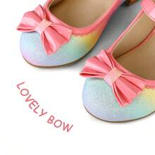 Girl's Dress Shoes Mary Jane Glitter 1.5 In Low Heel Wedding Party Princess Shoes - 彩色 - 查看 3