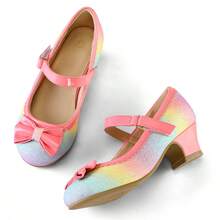 Girl's Dress Shoes Mary Jane Glitter 1.5 In Low Heel Wedding Party Princess Shoes - 彩色 - 查看 2