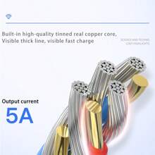 5A 65W快速USB轉Type-C充電線 90度彎頭尼龍編織適用於小米三星華為紅米手機數據線 - 黑色 - 查看 6