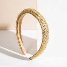 1件女士韓國風海綿&寶石裝飾髮箍 - 彩色 - 查看 16