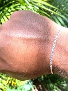 Men's Chain Necklaces - 銀色 - 查看 3