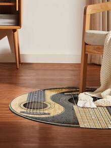 1 Miếng Tai Chi Đàn ghi ta Âm nhạc Phong cách Polyester Chất xơ Tấm thảm tròn Với Không trượt Textured Đáy , Thích hợp Đối với Nhiều loại - Nhiều màu - Xem 5