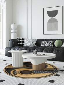 1 Miếng Tai Chi Đàn ghi ta Âm nhạc Phong cách Polyester Chất xơ Tấm thảm tròn Với Không trượt Textured Đáy , Thích hợp Đối với Nhiều loại - Nhiều màu - Xem 4