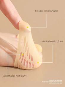 8pcs Long Transparent Toe Sleeves Made Of Breathable Silicone Gel For Anti-Friction & Sweat Absorption, Waterproof & Wear Resistant, Unisex Design