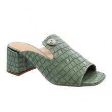 Women Heeled Sandals - màu xanh lá - Xem 1