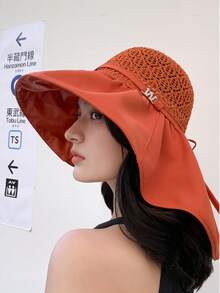 1入太陽保護漁夫帽/帽子，寬邊，適用於戶外旅行，韓國風格，透氣多用 - 彩色 - 查看 5