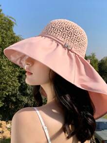 1入太陽保護漁夫帽/帽子，寬邊，適用於戶外旅行，韓國風格，透氣多用 - 彩色 - 查看 6