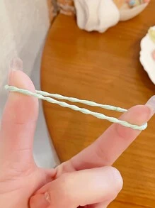 200个/套 女孩弹力发圈，彩色公主发饰，不伤头发 - 彩色 - 查看 4