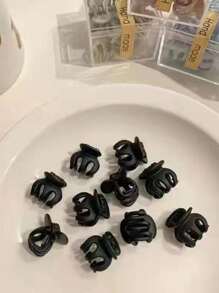 20 Pcs Fine Small Pumpkin Hair Claw Set For Women Fashion Charm Small Hair Claw Cute Hair Accessories For Girls Gifts Casual Claw Clips Hair Clips Hair Jaw Clip Hair Clamps Hair Clutch Hair Catcher Clip, Black Hair Accessories Fall Winter For Vacation Outfits Woman - Black - View 6