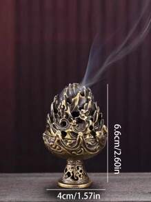 A Retro Style Mini Boshan Stove Tabletop Decoration, Copper Alloy Incense Burner, Home Decoration, Aromatherapy, Incense Tower, Agarwood Container, Tea Ceremony, Giving Gifts, Traditional Cultural Gifts Birthday Graduation