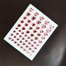 60入組6/8/10mm Y2k浪漫粉紅色心形鑽石貼紙,3d閃亮和閃爍的身體藝術裝飾 - 粉色 - 查看 5