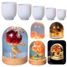 1 Miếng DIY Keo dính Khuôn Ba chiều Một nửa Trụ Vật trang trí Khuôn silicon Nhà  Phụ kiện Đồ trang trí - trắng - Xem 1