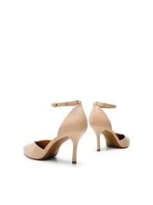 Women's High Stiletto Heels Strappy Pumps Closed Toe Ankle Strap Pointed Toe D'Orsay Heel Dress Elegant Basics Wedding Party Shoes - 杏色/PU - 查看 5