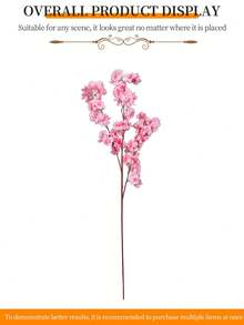 1PC 95CM(H) Artificial Cherry Blossoms Three Colors Artificial Cherry Blossoms Vase Decoration Flower Arrangement Flowers Indoor And Outdoor Home Flower Arrangement Decoration Bedroom Nightstand Center Decoration Table Decoration Family Work Desk Stand Decoration, Wedding Birthday Decoration Flowers, Festival Decoration, Party Decoration, Celebration Decoration, Room Decoration Accessories - Red - View 3