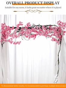 1PC 95CM(H) Artificial Cherry Blossoms Three Colors Artificial Cherry Blossoms Vase Decoration Flower Arrangement Flowers Indoor And Outdoor Home Flower Arrangement Decoration Bedroom Nightstand Center Decoration Table Decoration Family Work Desk Stand Decoration, Wedding Birthday Decoration Flowers, Festival Decoration, Party Decoration, Celebration Decoration, Room Decoration Accessories - Red - View 10