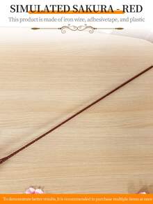 1PC 95CM(H) Artificial Cherry Blossoms Three Colors Artificial Cherry Blossoms Vase Decoration Flower Arrangement Flowers Indoor And Outdoor Home Flower Arrangement Decoration Bedroom Nightstand Center Decoration Table Decoration Family Work Desk Stand Decoration, Wedding Birthday Decoration Flowers, Festival Decoration, Party Decoration, Celebration Decoration, Room Decoration Accessories - Red - View 8